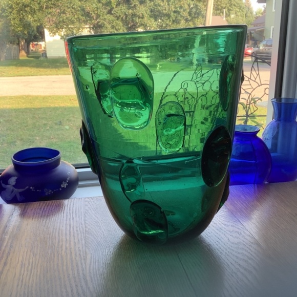 Stunning MCM 10” Murano Ice Bucket Vase - Picture 7 of 9